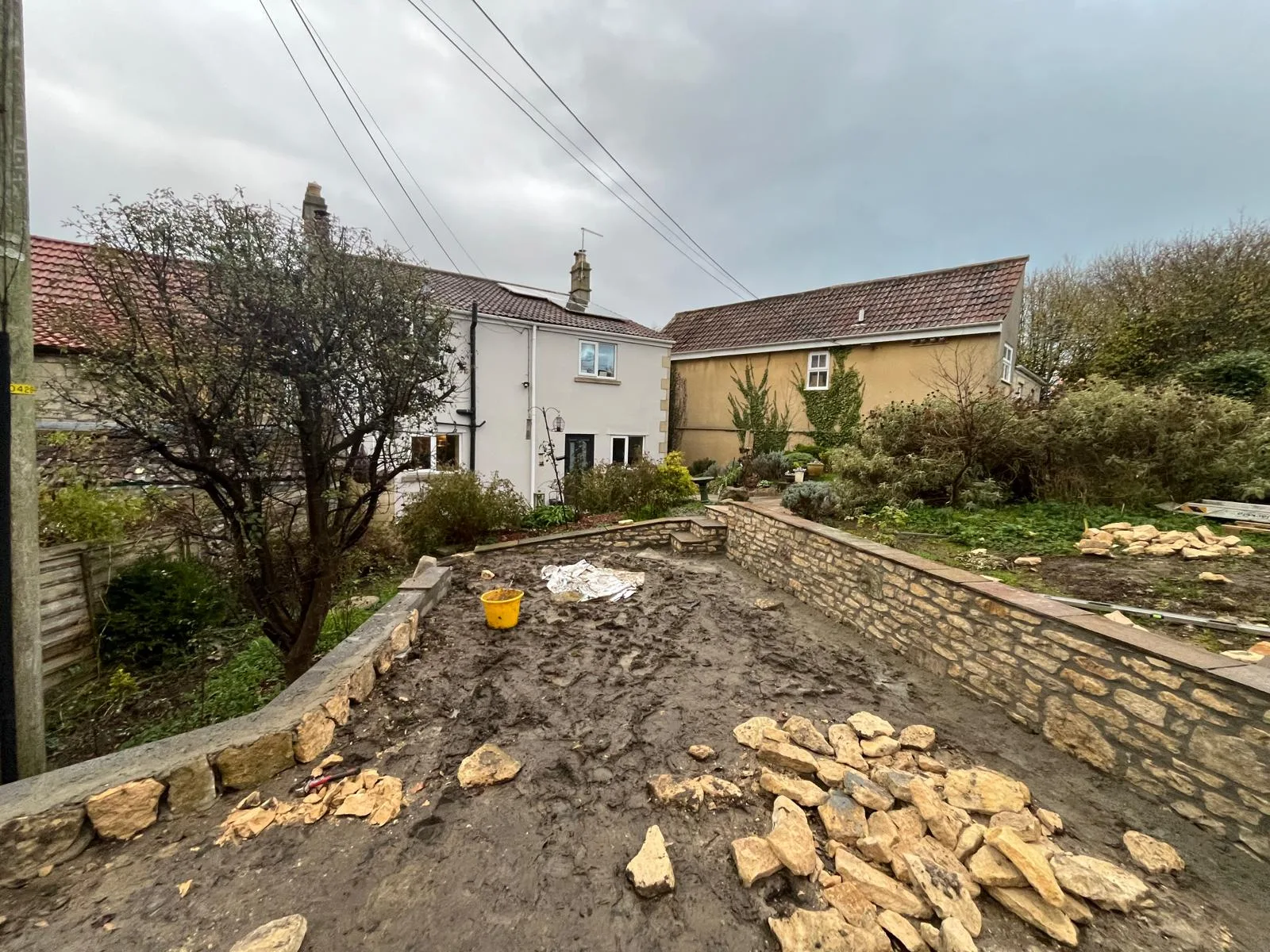 stone wall work by Aspect Builds in Bath & BANES
