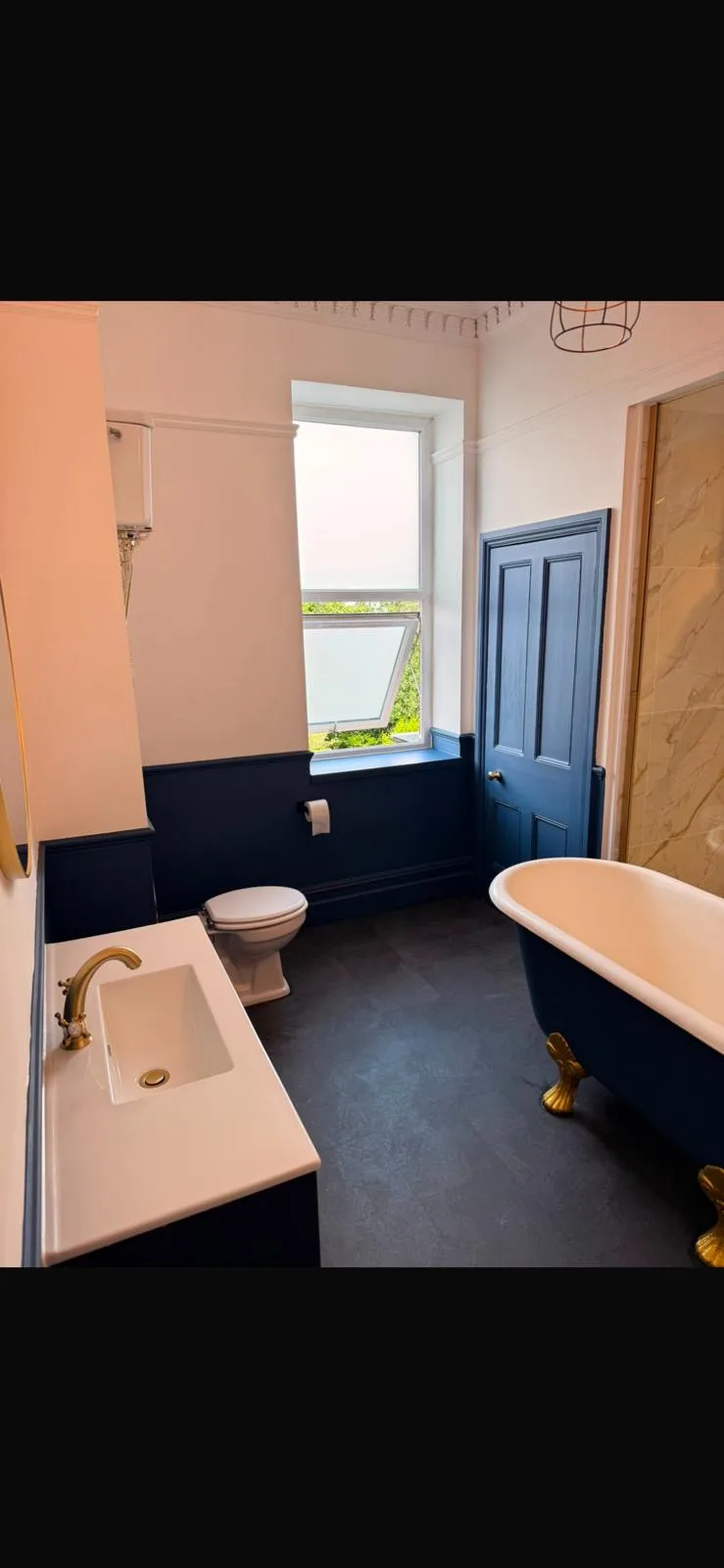 Luxury bathroom refit in Bath by Aspect Builds with walk-in shower